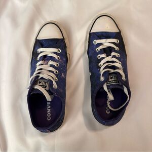 Converse Miss Galaxy Blue and White Sneakers
The product is a pair of Chucks